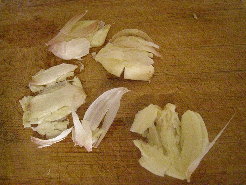 smashed garlic