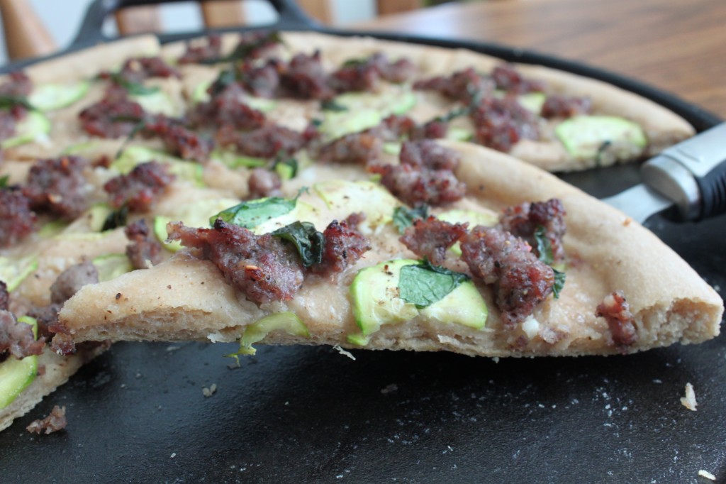sausage zucchini pizza