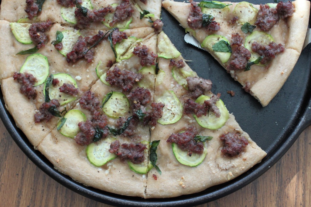 sausage zucchini pizza