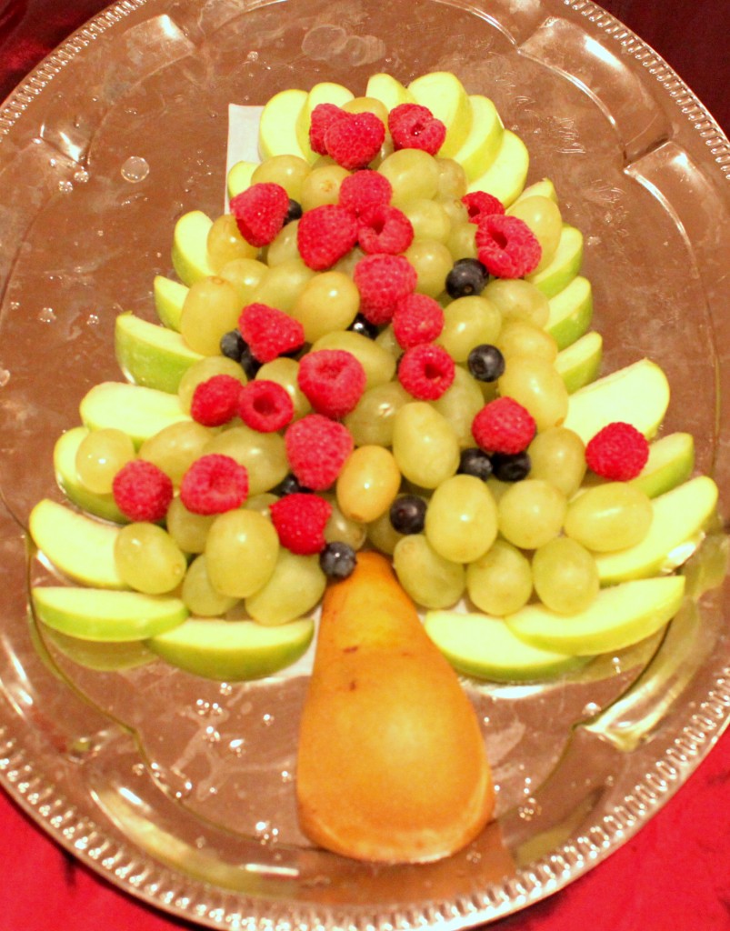 Christmas tree fruit tray
