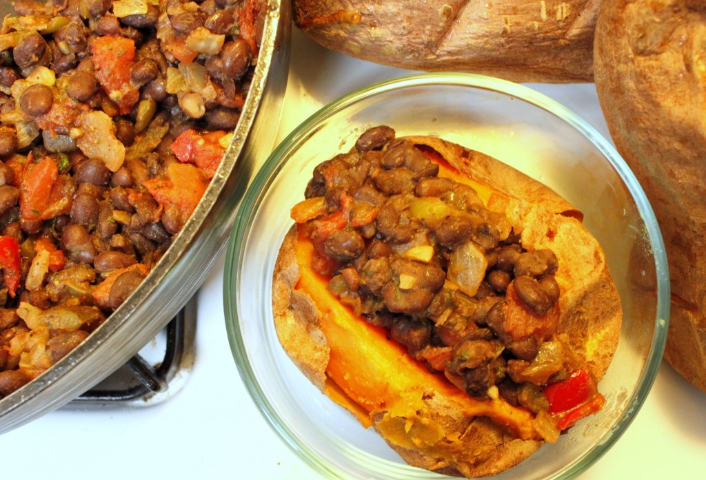 Black Bean Stuffed Sweet Potatoes