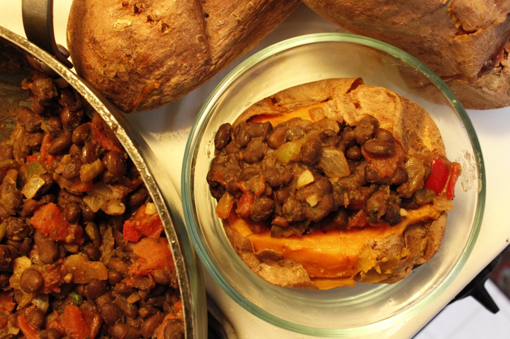 Black Bean Stuffed Sweet Potatoes