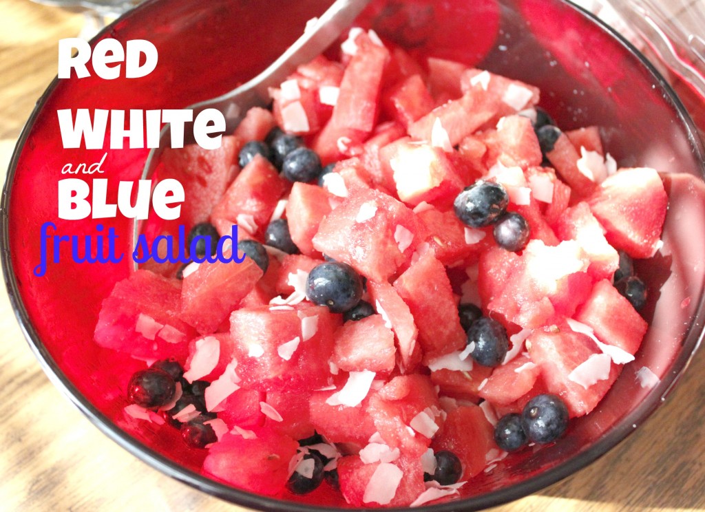Red White and Blue Fruit Salad #fourthofjuly #celebration