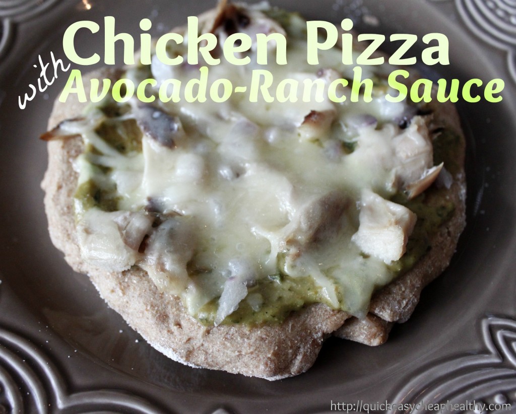 Chicken Pizza with Avocado Ranch Sauce