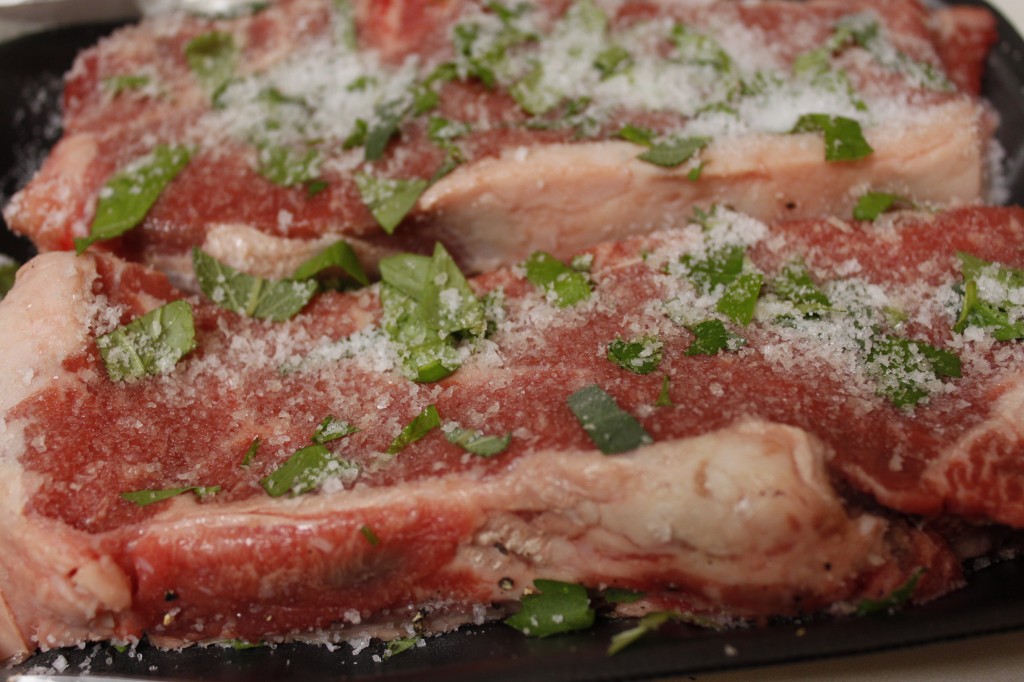 Steak "marinading"